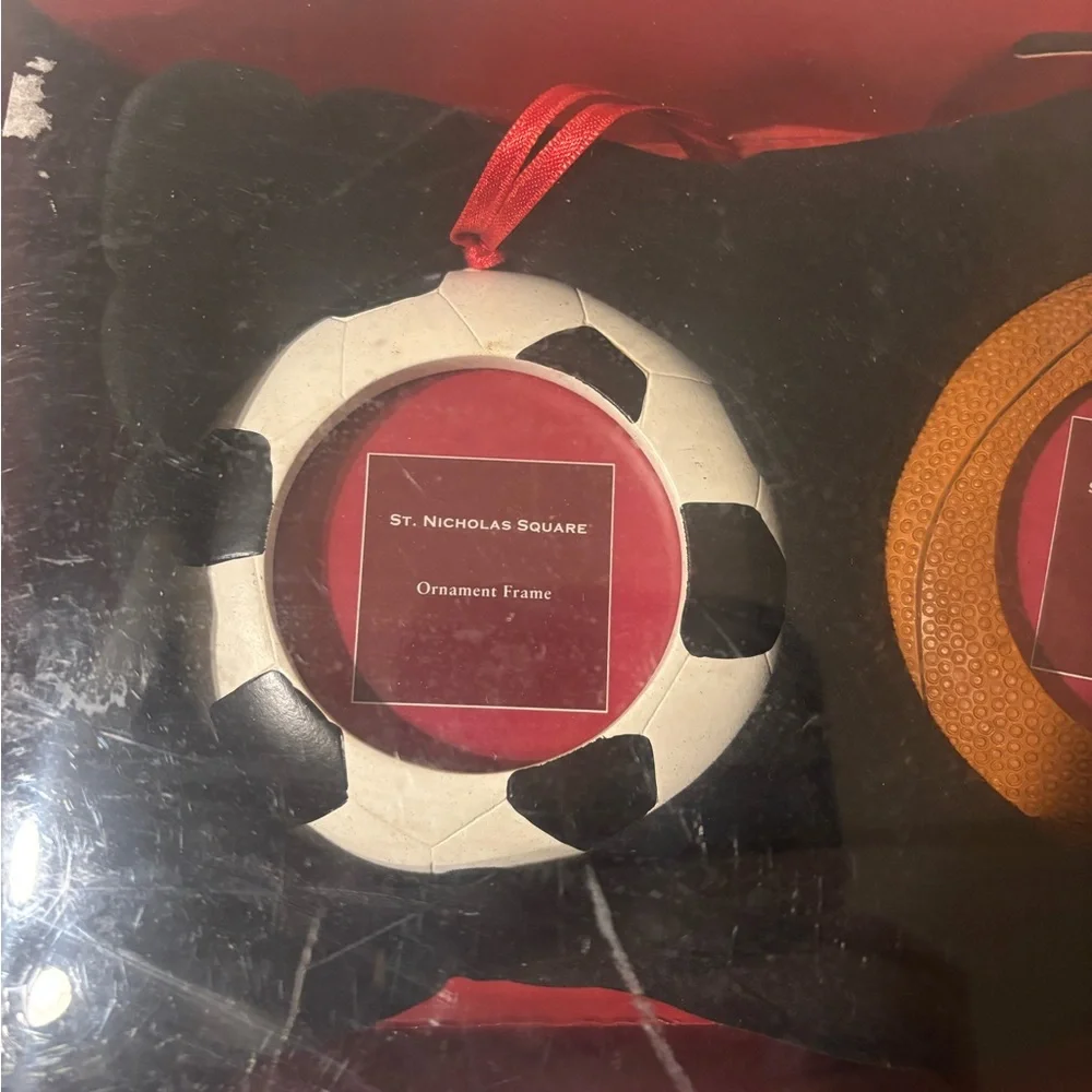 St. Nicholas Square Sports Ball Picture frame Ornaments - Set of 3 from Kohls